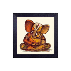 Meditating Ganesha (Art Print)